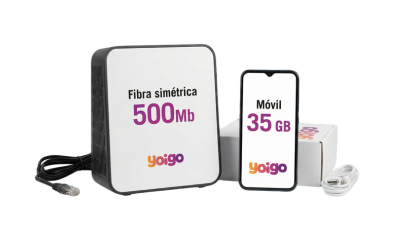 Oferta Yoigo Fibra simétrica 600Mb + Móvil 35Gb