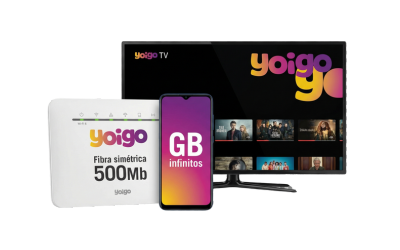 Oferta Yoigo Fibra 600Mb + Móvil GB infinitos + TV